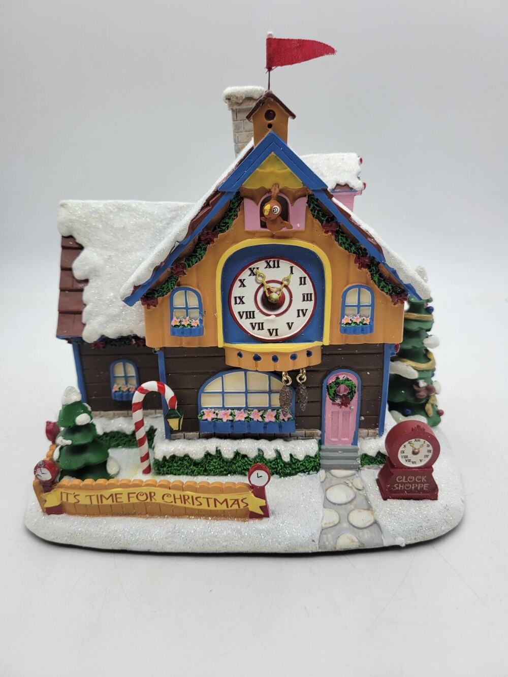 Hawthorne Village Rudolph's Christmas Town Collection Clock Shop COA *CRACKED*